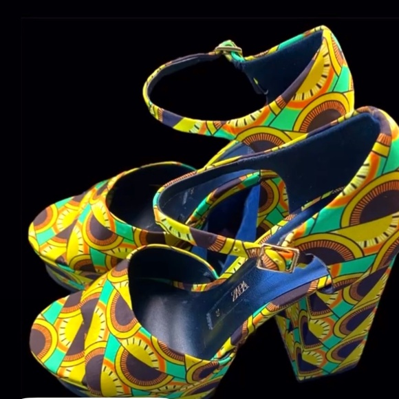 Zara Shoes - Zara tribal platforms Size 39 NWOT
